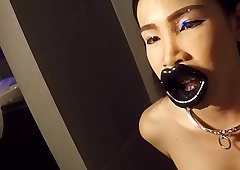 Ladyboy donut pissed heavens and mouth drilled