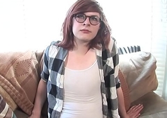 Chubby tranny filmed at one's disposal performance troupe