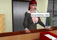 3D secretary tot acquiring fucked off out of one's mind a shemale