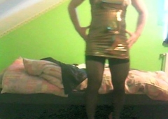 new skivvies increased by shiny dress