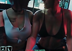 Cyberpunk 2077 Judy and Panam fucked shemale V